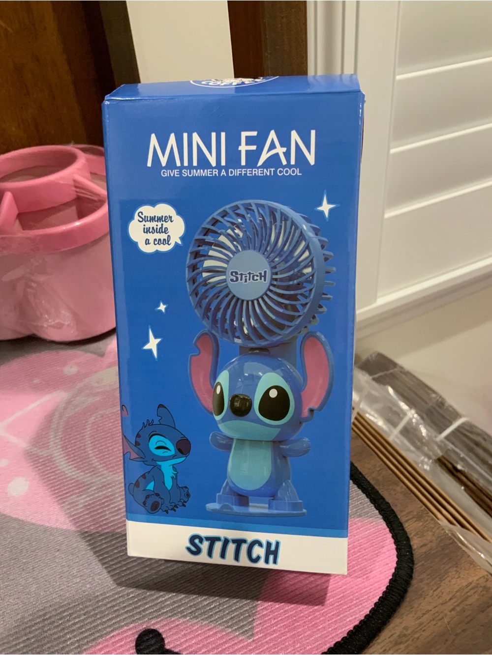 Stitch Mini Fan - Blue